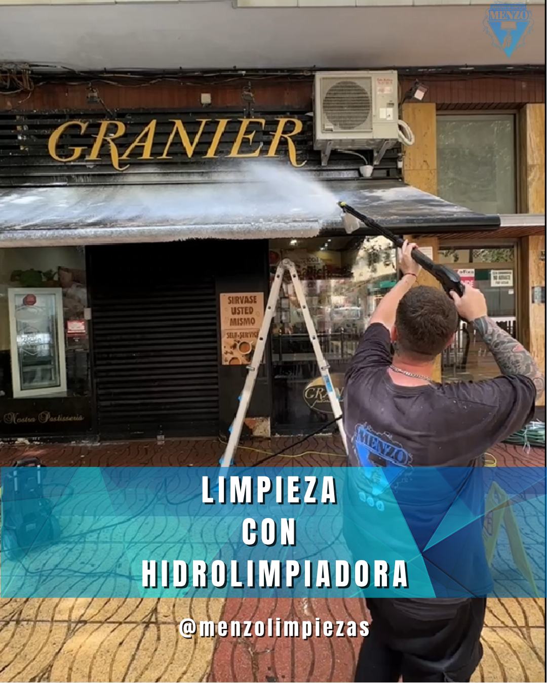 Limpieza con hidrolimpiadora